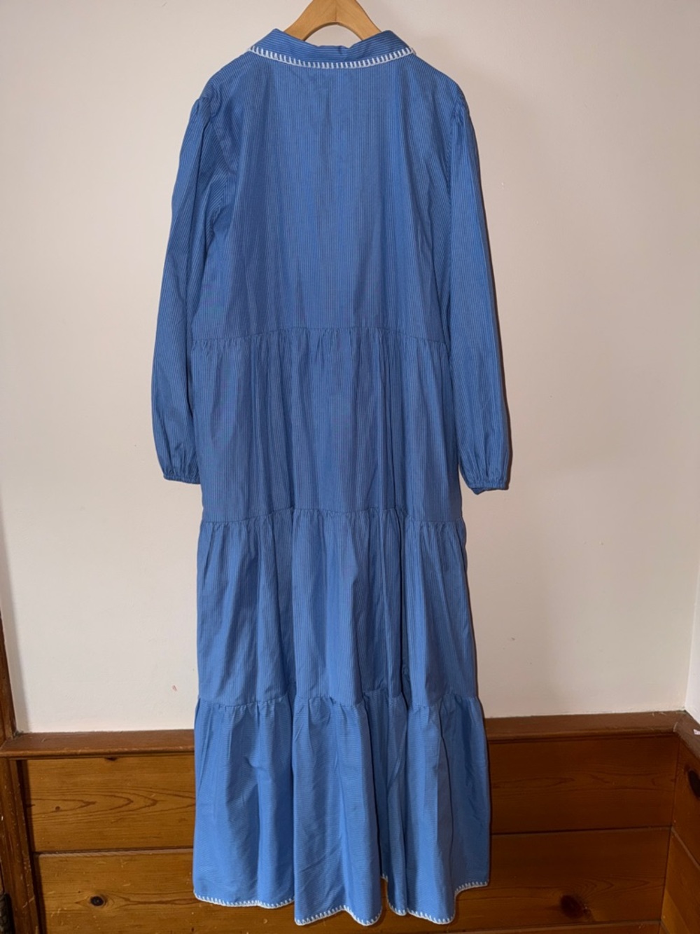 POMANDER PLACE Whipstitch Blue Stripe Mabel Maxi Dress Size XXXL - Picture 8 of 9